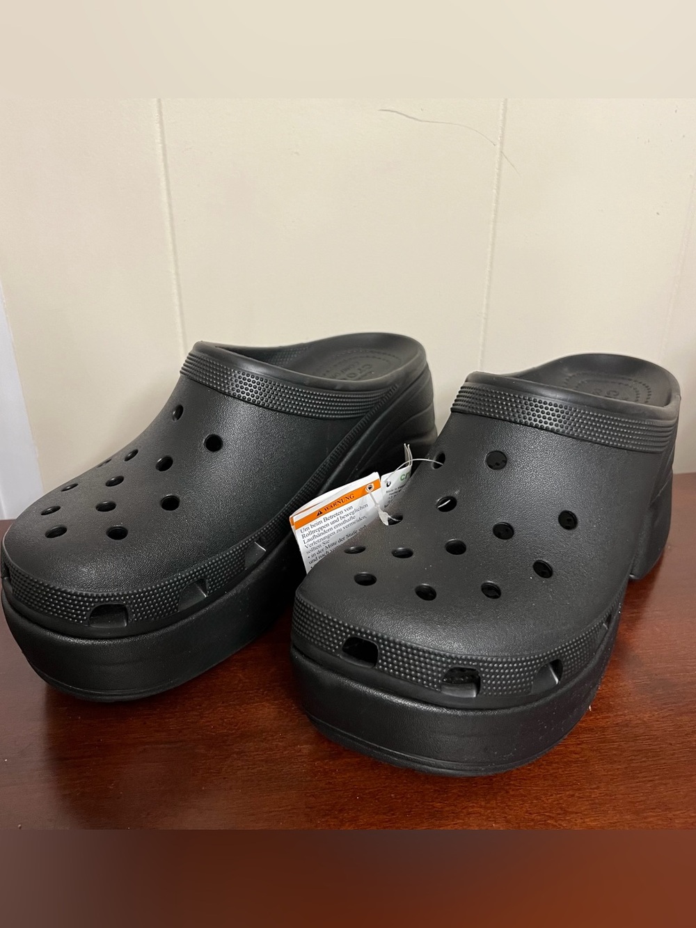 Crocs Siren Clog 208547 Black Platform Chunky Heel Mules Men's 11 / Women's 13 - Picture 7 of 10